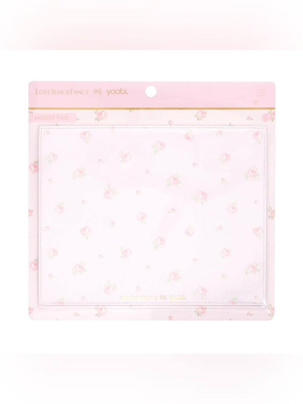 LoveShackFancy x Yoobi Blooming Heirloom Ditsy Mouse Pad Strawberry Macaroon New